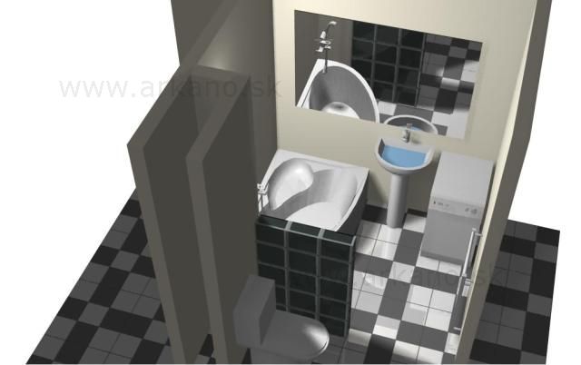 vizualizácia kúpeľne - uľahčí predstavu rozmiestnenia jednotlivých komponentov v kúpeľni
